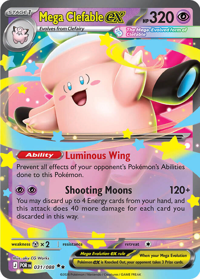 Mega Clefable ex 031/088 POR