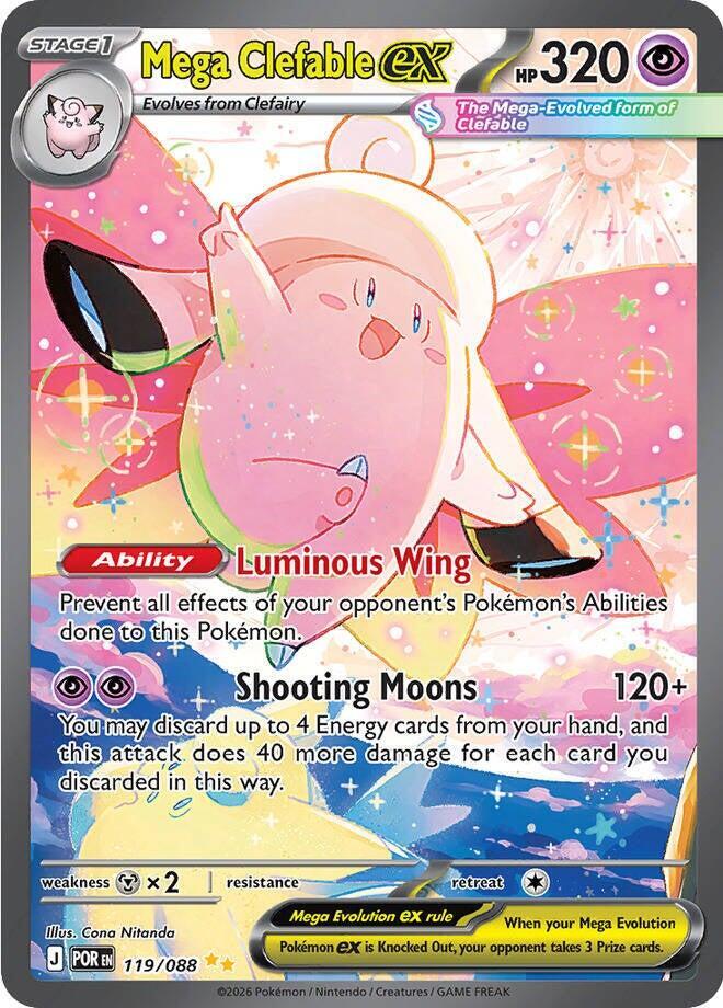 Mega Clefable ex 119/088 POR