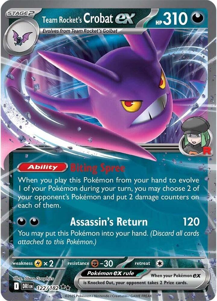 Team Rocket's Crobat ex 122/182 DRI