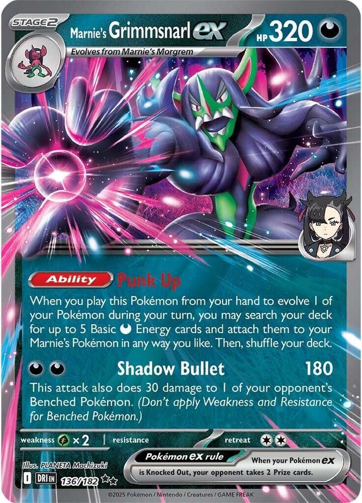 Marnie's Grimmsnarl ex 136/182 DRI