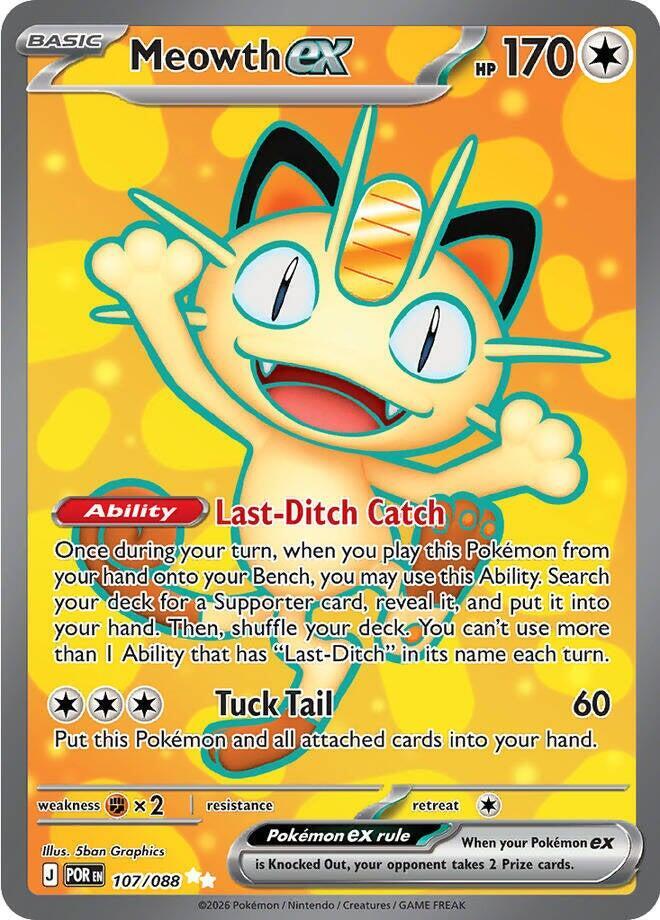 Meowth ex 107/088 POR